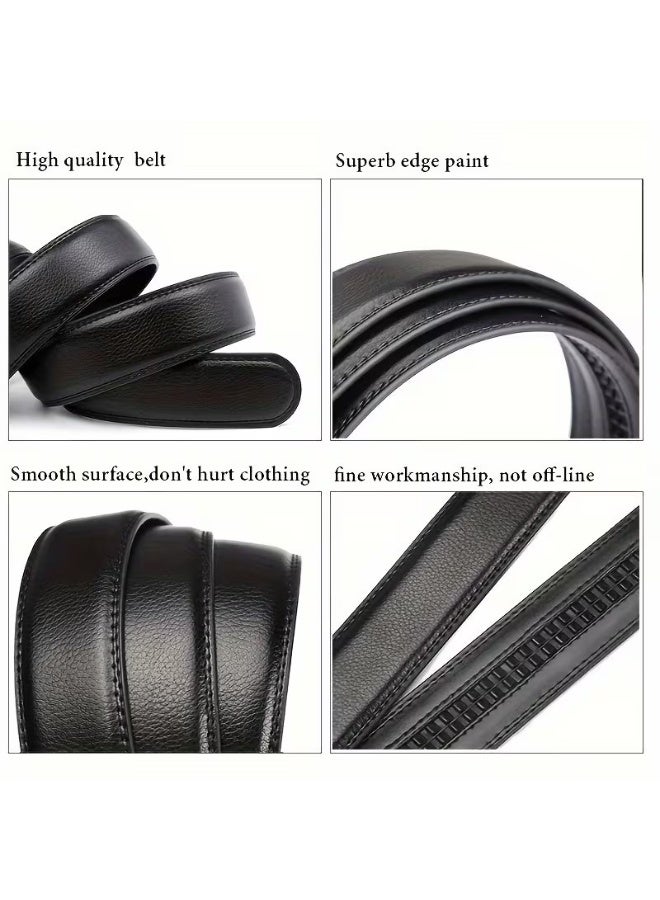 Goolsky Fashionable Men's PU Leather Belt with Automatic Iron Buckle, Durable and Versatile Casual Everyday Wear - Image 4