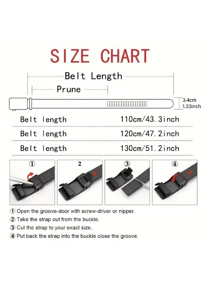 Goolsky Fashionable Men's PU Leather Belt with Automatic Iron Buckle, Durable and Versatile Casual Everyday Wear - Image 3