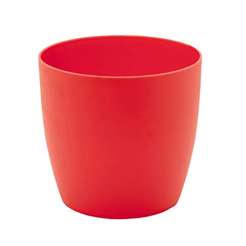 garbnoire Gardening Flower Pots - 5 Inch Plastic Flower Pots | Modern Decorative Indoor Outdoor Planters/Pots - Pack of (3, Pastel Pink) - Image 2