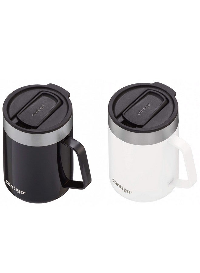 Contigo Contigo Streeterville Stainless Steel Travel Mugs 14oz, Stylish Duo Pack with Splash-Proof Lid, Vacuum-Insulated Coffee Mugs with Handle & Grip Base, Dishwasher Safe - Licorice & Salt - Image 3