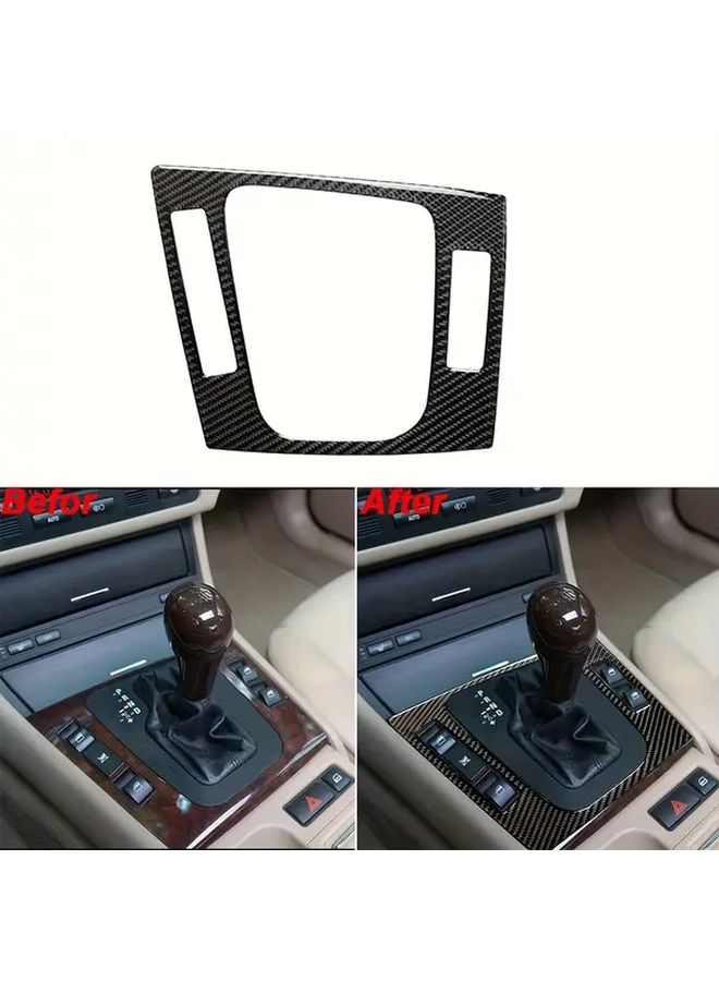 Red Carbon Fiber Gear Shift Knob Cover for BMW E46 1998 2005 - Image 3