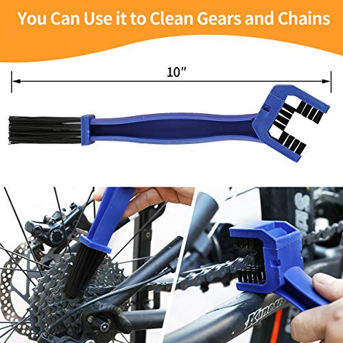 Anndason 8 Pieces Precision Bicycle Cleaning Brush Tool Including Bike Chain Scrubber, suitable for Mountain, Road, City, Hybrid,BMX Bike and Folding Bike - Image 4