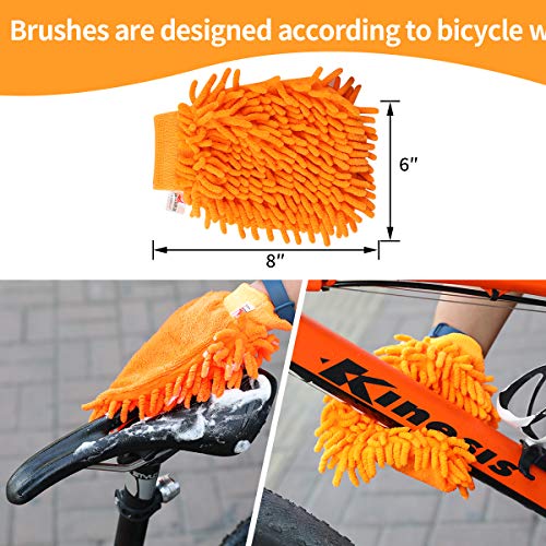 Anndason 8 Pieces Precision Bicycle Cleaning Brush Tool Including Bike Chain Scrubber, suitable for Mountain, Road, City, Hybrid,BMX Bike and Folding Bike - Image 3
