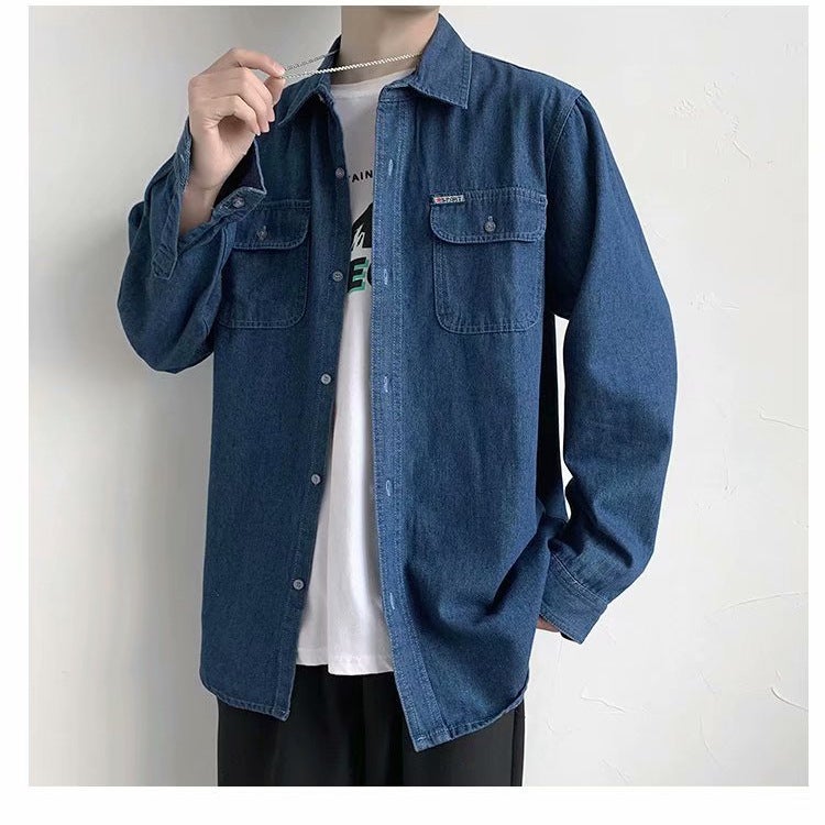 Spring Denim Jacket Men'S Korean-Style Fashion Brand Youth Casual Work Jacket Handsome All-Match Boys - Image 3