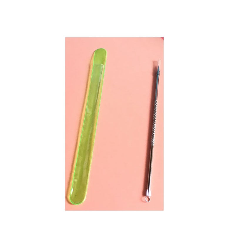 Double-headed acne beauty needle portable stainless steel acne needle pick acne blackhead tool 12cm - Image 5
