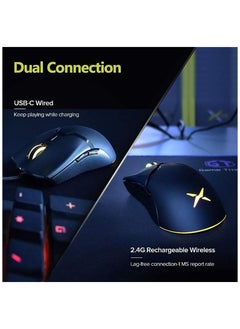 DELUX Delux M800PRO PAW3370 RGB Optical Wireless Gaming Mouse 19000 DPI Wired Programmable Ergonomic Mice Rechargeable For Windows Mac  - Image 3
