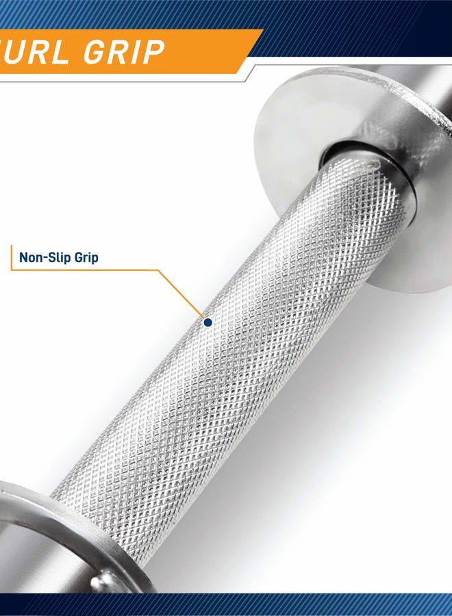 Marcy Olympic Hollow Bar Kit Chrome Curl Bar Dumbbell Handles and Spring Collars ODC-21 - Image 5