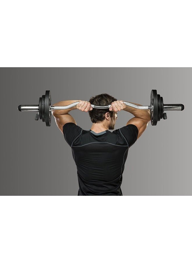 Marcy Olympic Hollow Bar Kit Chrome Curl Bar Dumbbell Handles and Spring Collars ODC-21 - Image 2