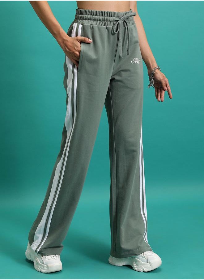 Side Stripe Typography Print Trackpant by Styli