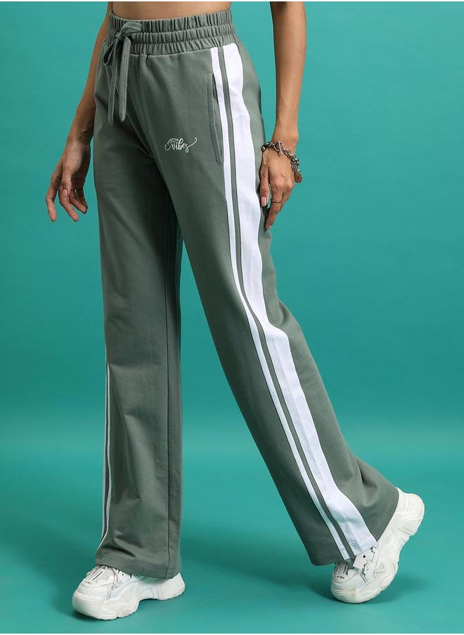 Side Stripe Typography Print Trackpant by Styli