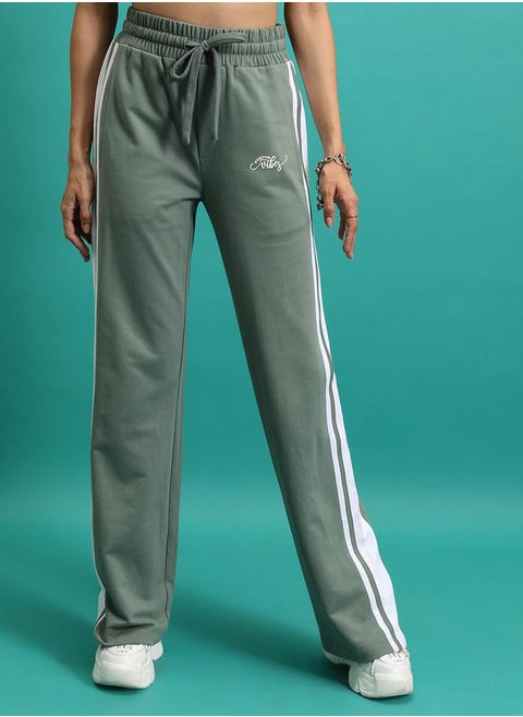 Side Stripe Typography Print Trackpant by Styli
