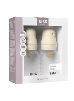 BIBS Pack Of 2 Baby Bottle Round Nipple Latex 150 Ml Slow Flow, Ivory, 0 Months +  - Image 4