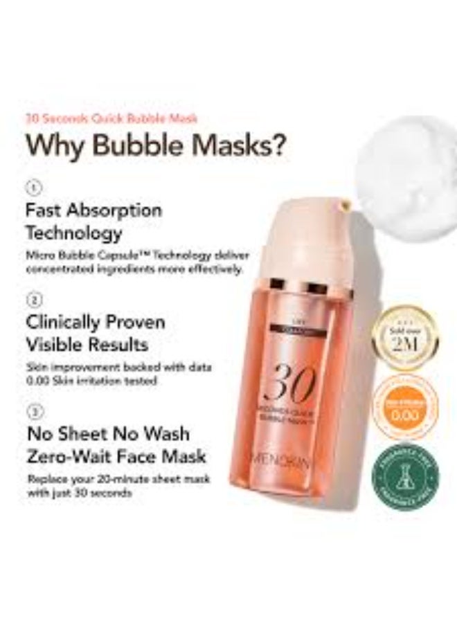 MENOKIN 30 Seconds Bubble Serum Mask [No wait, Simpl.y rubbing the bubble into your skin, finish the facial mask][LIFT] Collagen & Niacinamide Mask, Radiance-boosting 3.21 fl.oz - Image 2