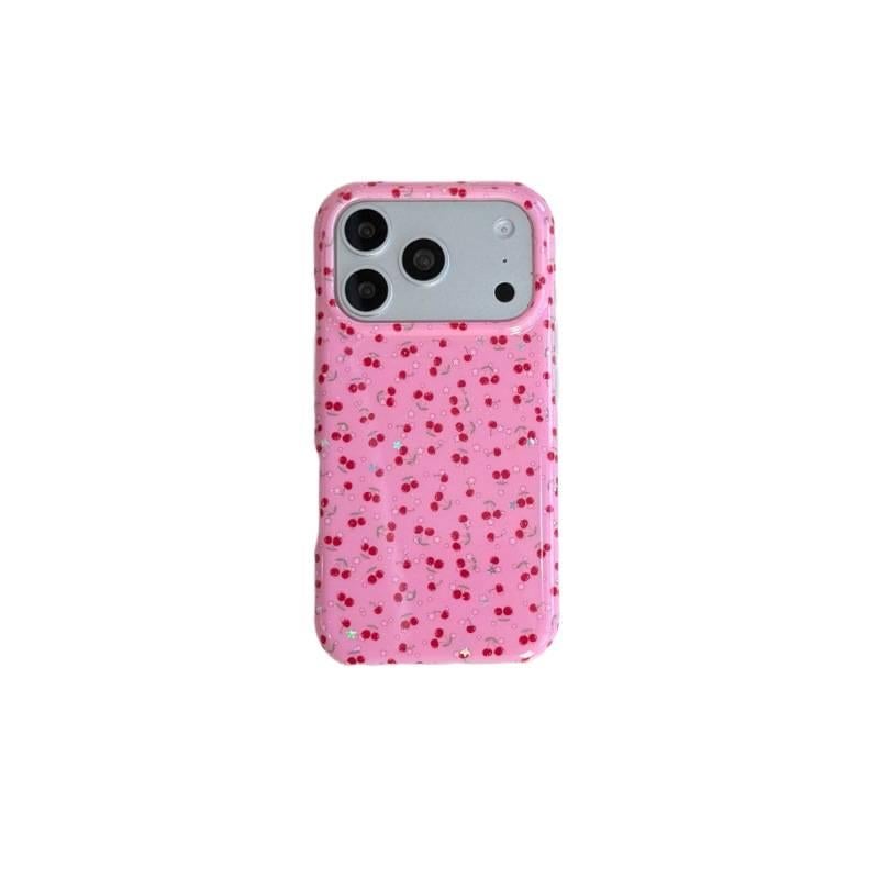 Protective Case | Drop Protection | Cherry Pattern | Pink TPU | Shockproof Cover for iPhone 15 / 15 Plus / 15 Pro / 15 Pro Max - Image 5