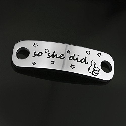 Rantanto Shoe Lace Tag Inspirational Shoelace Charms For Sneakers Graduation Christmas Running Gifts For Women Teenager Girls (WL0303 She Believed She Could) - Image 4