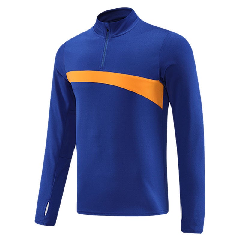 Generic Long sleeve football training clothes outing clothes suit diy spring and autumn knitted light board jacket coat group sports clothing Blue 