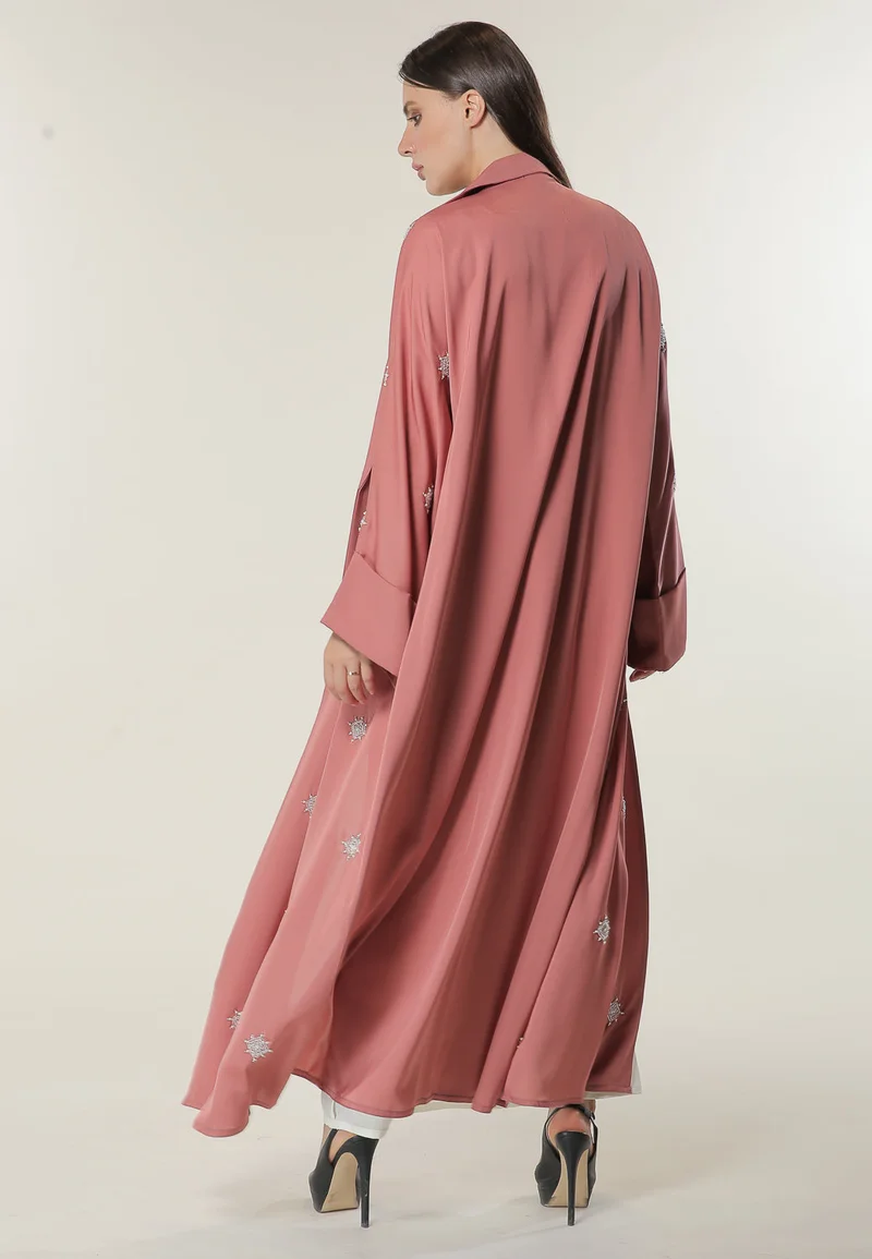 Moistreet  Embellished Flared Sleeve Abaya for Women | Best Price UAE