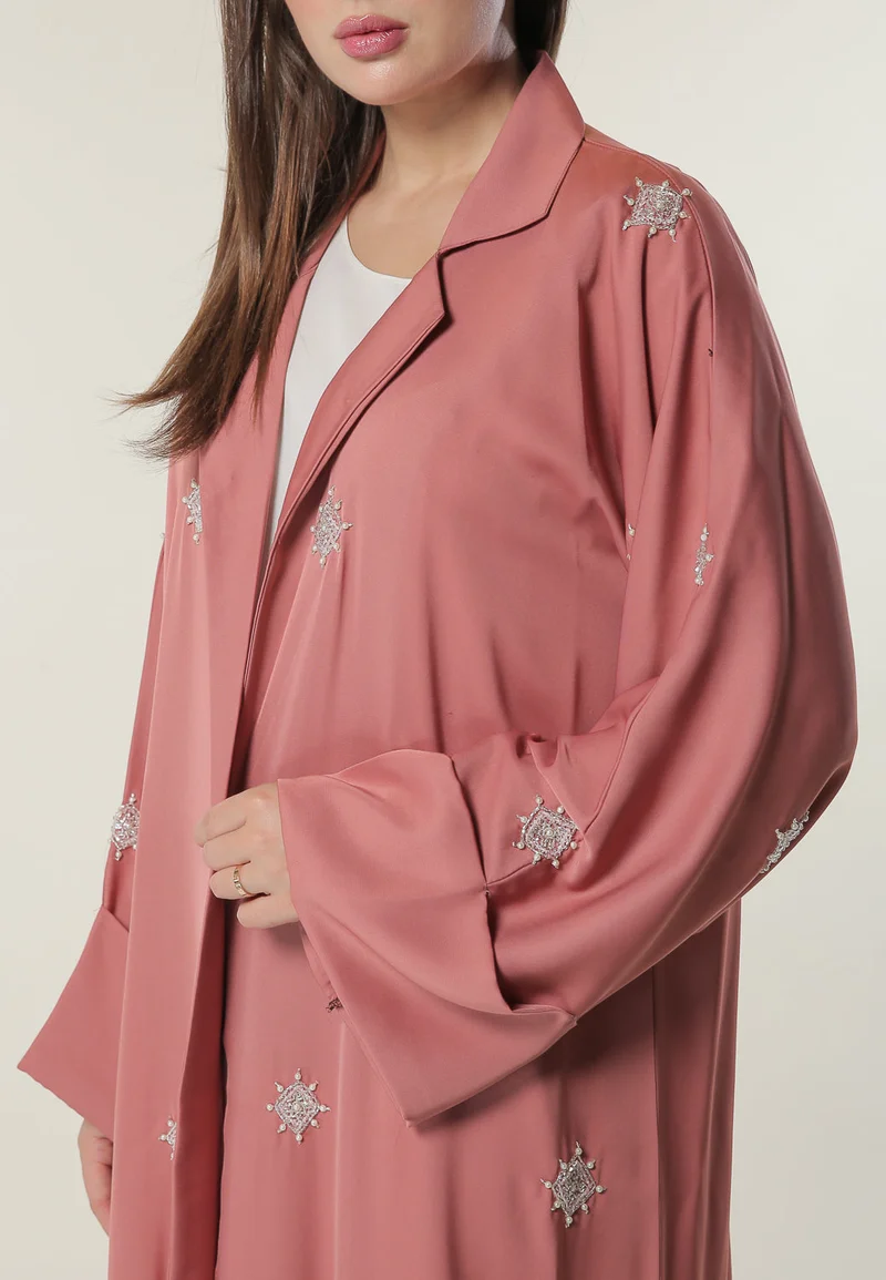 Moistreet  Embellished Flared Sleeve Abaya for Women | Best Price UAE