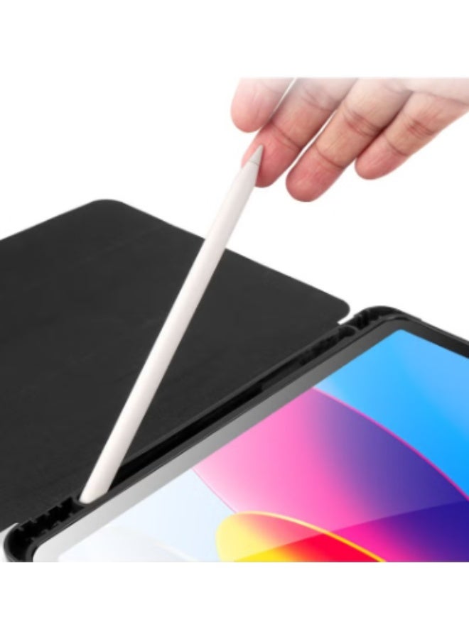 RTZ Case for iPad 10th Generation 10.9 Inch 2022 / iPad 11th Generation (A16) 11 Inch 2025 Built-in Pencil Holder Flexible Back Cover, Trifold Stand, Auto Sleep Wake Rebound Series Black - Image 5