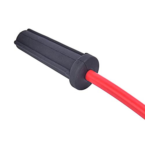 RLP مجموعة أسلاك شمعات الإشعال 9748HH 8.0 مم حمراء + شمعات الإشعال 41-962 متوافقة مع كاديلاك إسكاليد، شيفروليه سيلفرادو، سوبربان، تاهو، جي إم سي سييرا، يوكون 16-عبوة - Image 4