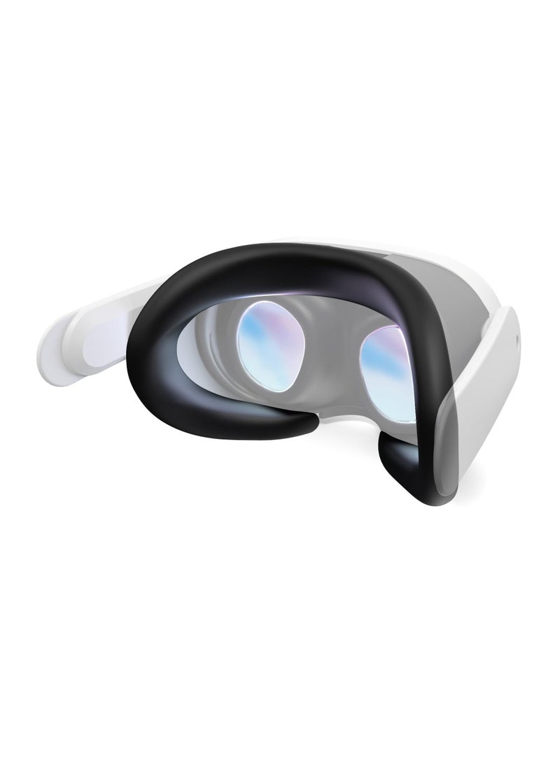 erorex Vr Silicone Face Cover for Quest 3 Headset Accessories Vr Face Cushion Pad Mask for Quest 3 Headset Black - Image 1
