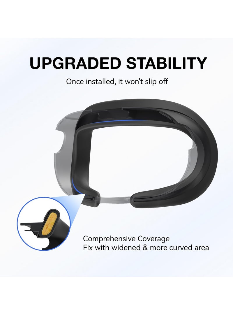 erorex Vr Silicone Face Cover for Quest 3 Headset Accessories Vr Face Cushion Pad Mask for Quest 3 Headset Black - Image 4