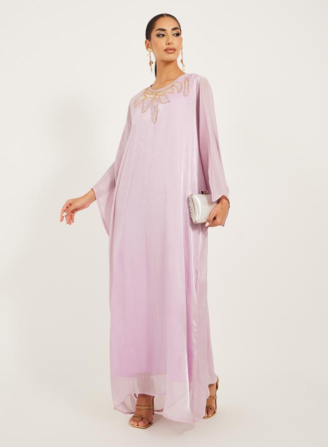 Styli Embellished Loose Fit Round Neck Kaftan - Image 1
