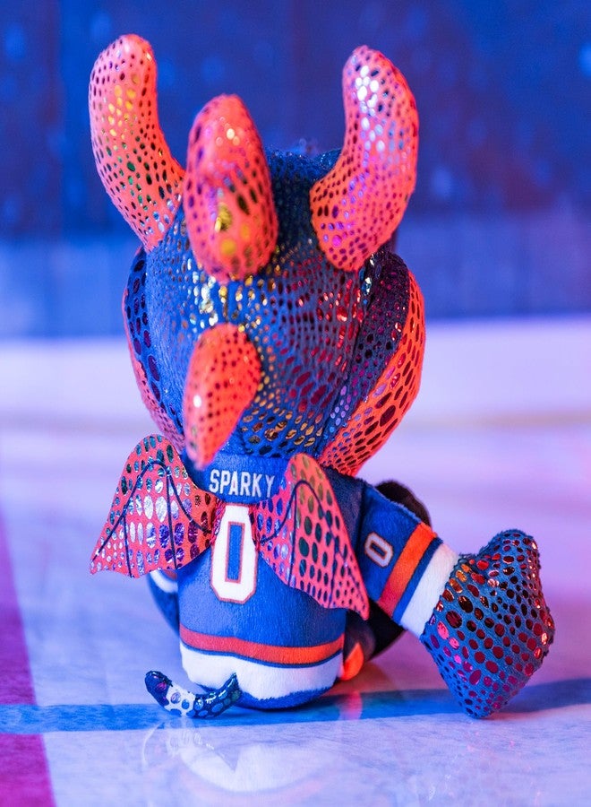 Bleacher Creatures New York Islanders Sparky Mascot 8" Kuricha Sitting Plush Toy with Metallic Holographic Finish - Official NHL Licensed Collectible - Image 5
