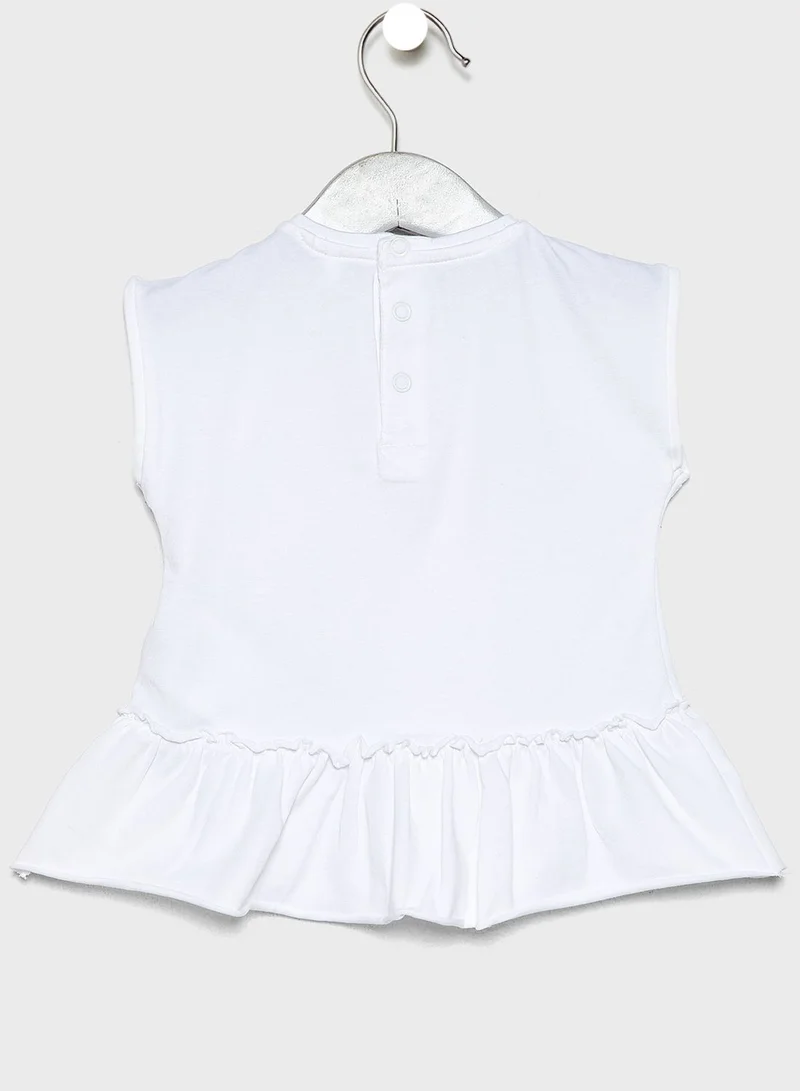 GUESS Infant Frill Hem Top + Leggings Set