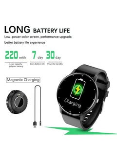 RollsTimi  Men's and women's smartwatches, fitness trackers and heart rate, blood pressure, blood oxygen, sleep monitor IP67 waterproof 1.28" full touch screen fashion sports watch Android IOS, RT-ZL02Pro Black  - Image 3