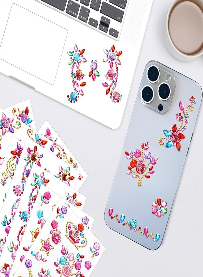 BendJoy® 8 Sheet Rhinestone Stickers for Girls DIY Crafts, Makeup, Nail Art Self-Adhesive | Strong Backing | Easy to Apply | for Girls & Kids | Multi-Shape Set - Image 5