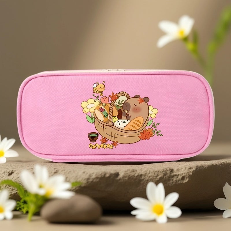 Kappi Bala Pencil Case Cartoon Student Zipper Pencil Case Children'S Canvas Storage Stationery Box Multi-Color Western Style Pencil Case - Image 2