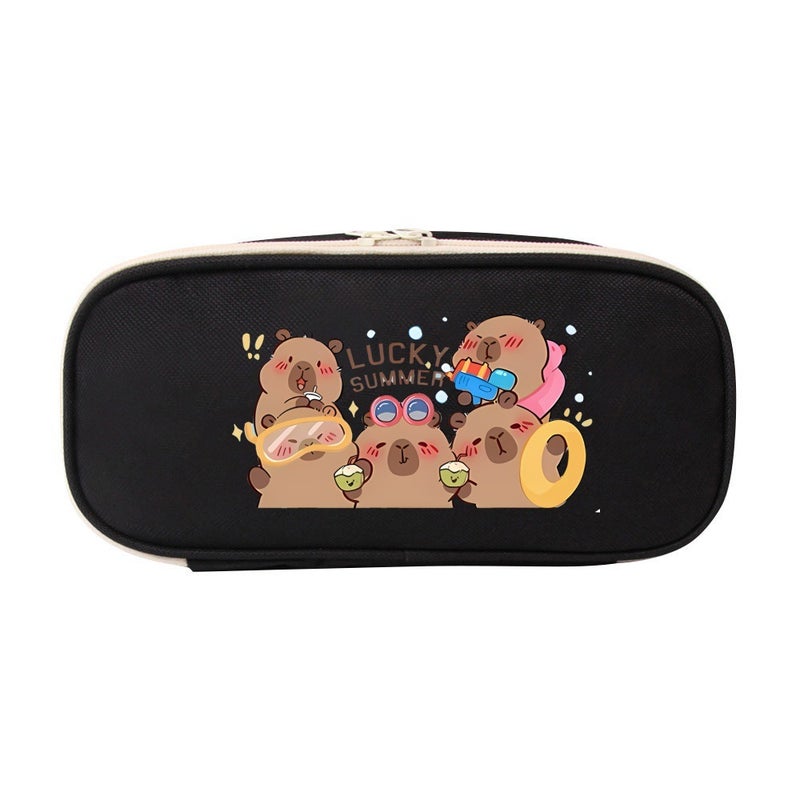 Kappi Bala Pencil Case Cartoon Student Zipper Pencil Case Children'S Canvas Storage Stationery Box Multi-Color Western Style Pencil Case - Image 3