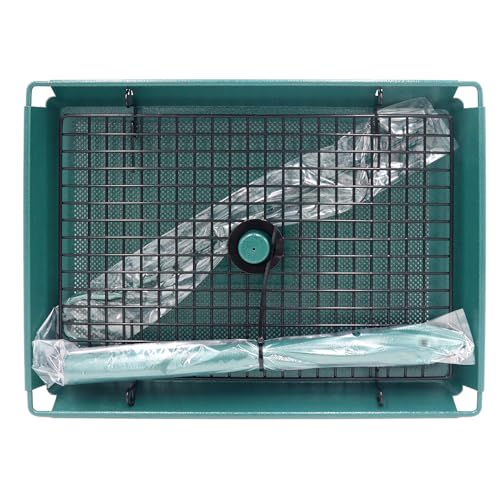 Zenport Z203009 2-in-1 Platform Bird Feeder, Post Mount, Sturdy Metal Weatherproof Construction, Green - Image 2