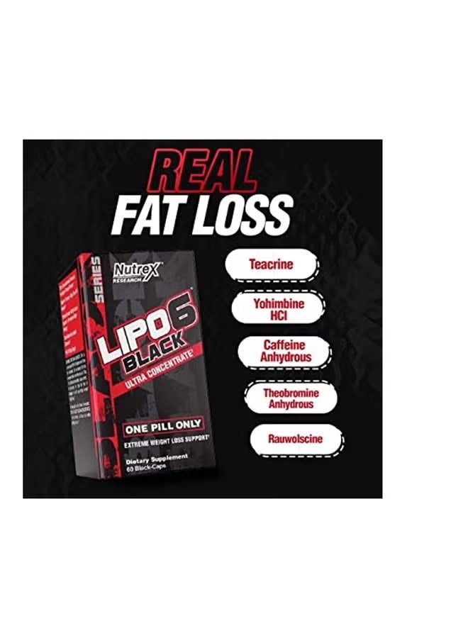 Nutrex Research Lipo 6 Black Ultra Concentrated Dietary Supplement - 60 Capsules - Image 3