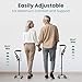 PELEGON Quad Cane for Women Men for Stability 300LB Adjustable Walking Cane with A Large 4 Pronged Base for Balance Stability Walking Canes for Seniors Walking Cane Walking Sticks Black - Image 4