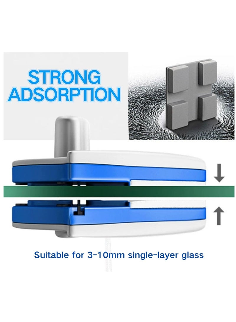 Generic Coppel-Sided Magnetic Window Cleaning Brush – Double-Sided Glass Cleaner with Anti-Drop Rope for Safe  Efficient Window Cleaning – Perfect for 3-10mm Glass Thickness, Dual-Sided Magnetic Design for  - Image 5