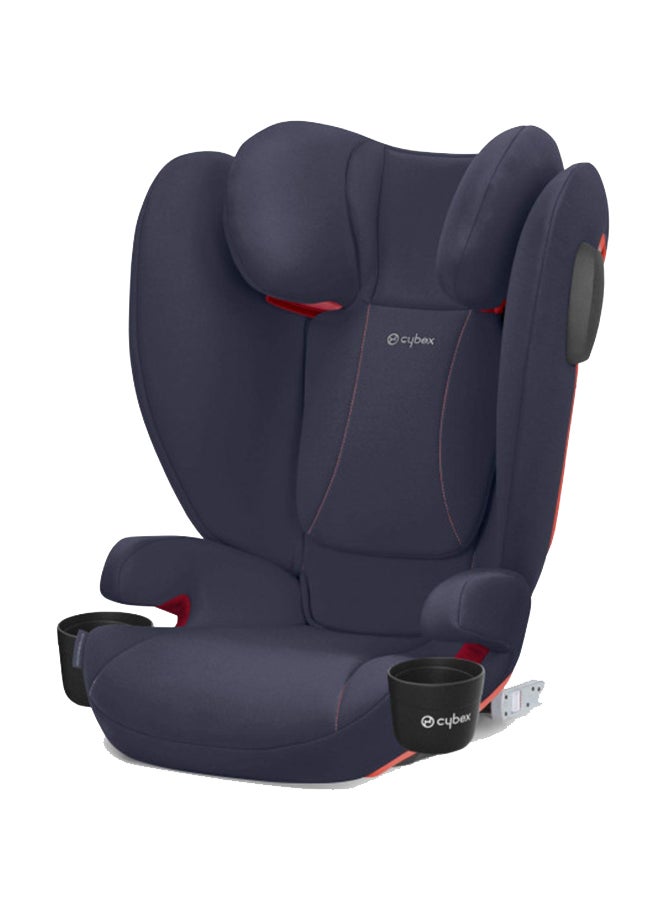 cybex Solution B2 Fix+ Lux High Back Booster Seat, Lightweight Booster Seat, Secure Latch Installation, Linear Side Impact Protection, Reclining 12-Position Height Adjustable Headrest, Bay Blue 