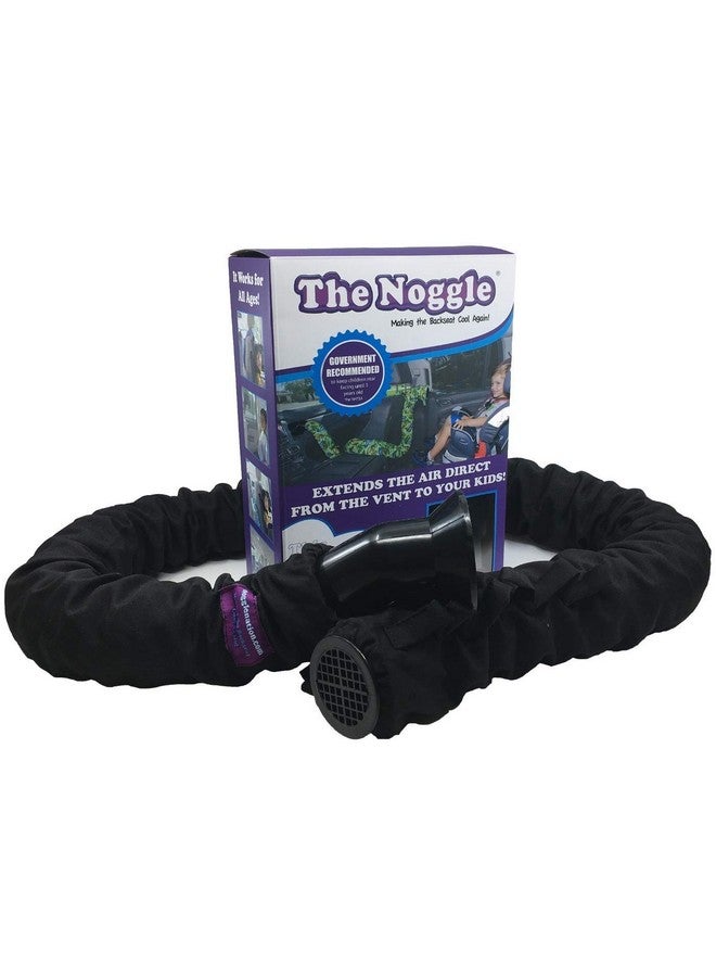 Noggle نوجل توربو باور، 8 قدم - نظام تكييف هواء شخصي للأطفال، صنع في الولايات المتحدة - يوجه الهواء البارد إلى المقعد الخلفي، خرطوم تكييف الهواء مع مروحة كهربائية، يجعل المقعد الخلفي بارداً مرة أخرى - أسود - Image 1