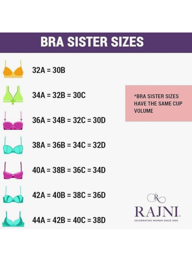 RAJNI Pack of 2 Women Bra T-Shirt Cotton Non-Padded Anti-Sag Seamless Full Coverage Wire-free Plus Size  - Image 5