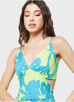 Ginger V-Neck Printed Dress  - Image 3