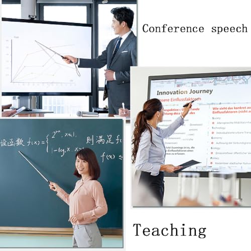 Gozaqe Telescopic Teachers Pointer,Teaching Pointer with Hand Lanyard,PPT Presentation Pointer,Handheld Presenter Classroom Whiteboard Pointer Multipurpose Office/Home (Black) - Image 4