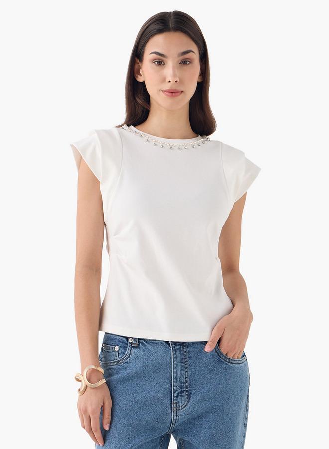 تواكستريمز تيشيرت بياقة مستديرة وأكمام قصيرة من تو إكستريمز - Image 1