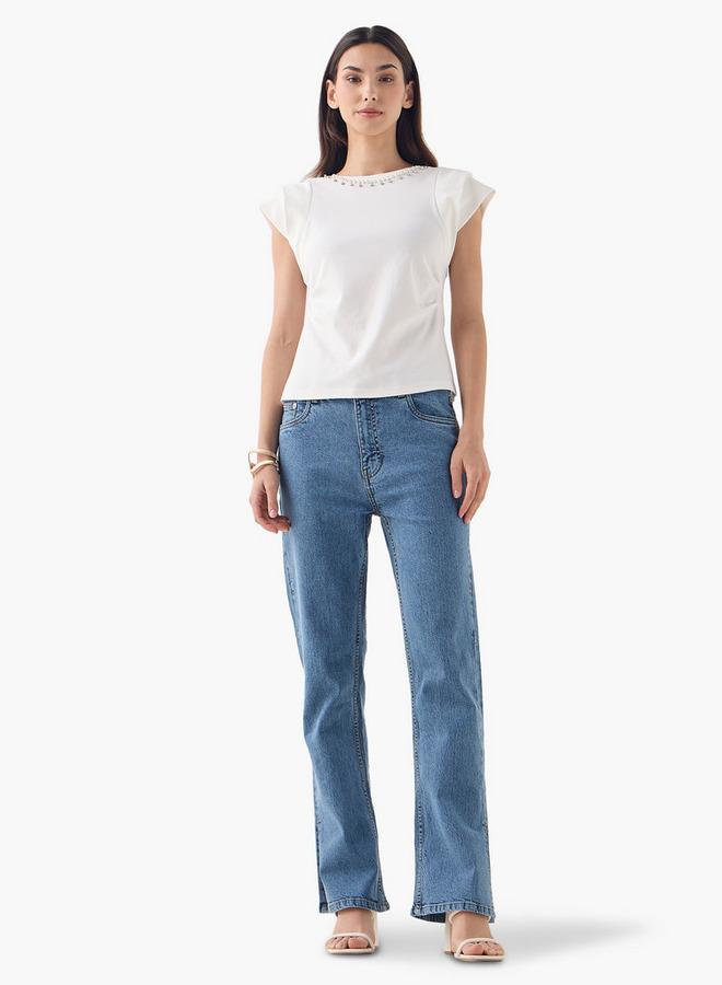 تواكستريمز تيشيرت بياقة مستديرة وأكمام قصيرة من تو إكستريمز - Image 3