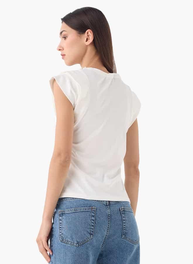 تواكستريمز تيشيرت بياقة مستديرة وأكمام قصيرة من تو إكستريمز - Image 4