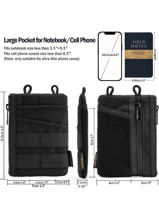 Generic VE16 Pocket Organizer, EDC Pouch for Men, 7 Pockets EDC Pocket Organizer Velcro Pouch for Everyday Carry, Multitool Pocket Pouch Wallet for EDC Gears, Pocket Pouch for Men  - Image 5