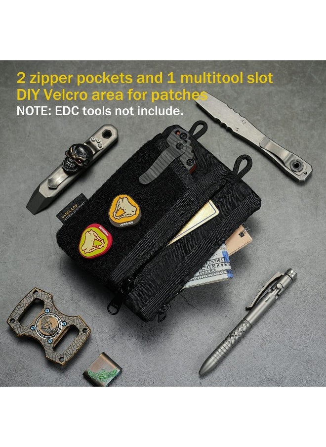 Generic VE16 Pocket Organizer, EDC Pouch for Men, 7 Pockets EDC Pocket Organizer Velcro Pouch for Everyday Carry, Multitool Pocket Pouch Wallet for EDC Gears, Pocket Pouch for Men  - Image 4