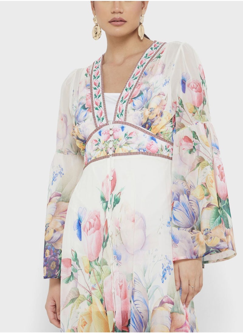 ELLA Floral Print Dress  - Image 3