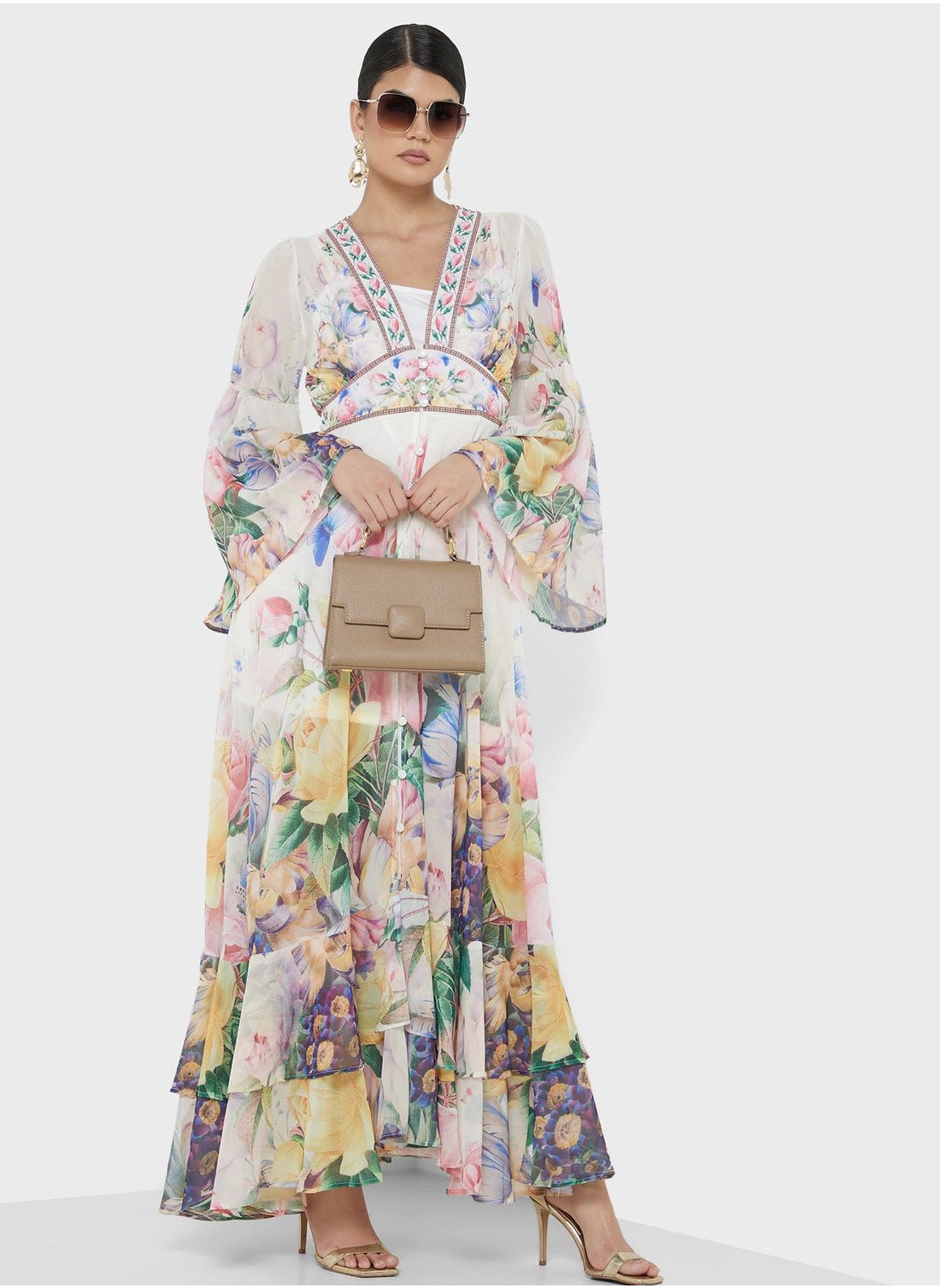 YAS Leaf Print Dress for Women | Best Price KSA