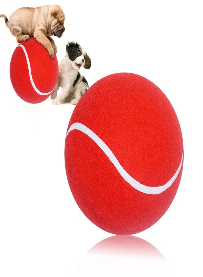 Banfeng Giant 8" Tennis Ball - Big Pet Toys, Interactive Dog Toy for Small to Large Dogs (Red, Medium) - Image 1